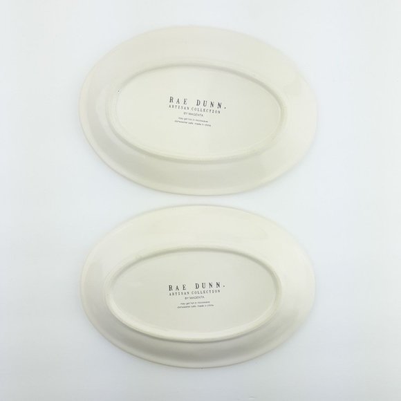 Rae Dunn Eggcellent Snack Dessert Plate Set Of 2 - Picture 10 of 11